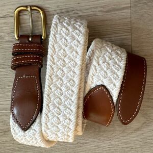 Vintage Dockers Woven Braided Plaited Fisherman Belt Size 38
Solid Brass Buckle